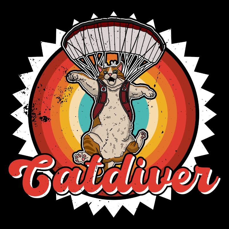 Paraglider flying Catdiver Skydiving Skydiver