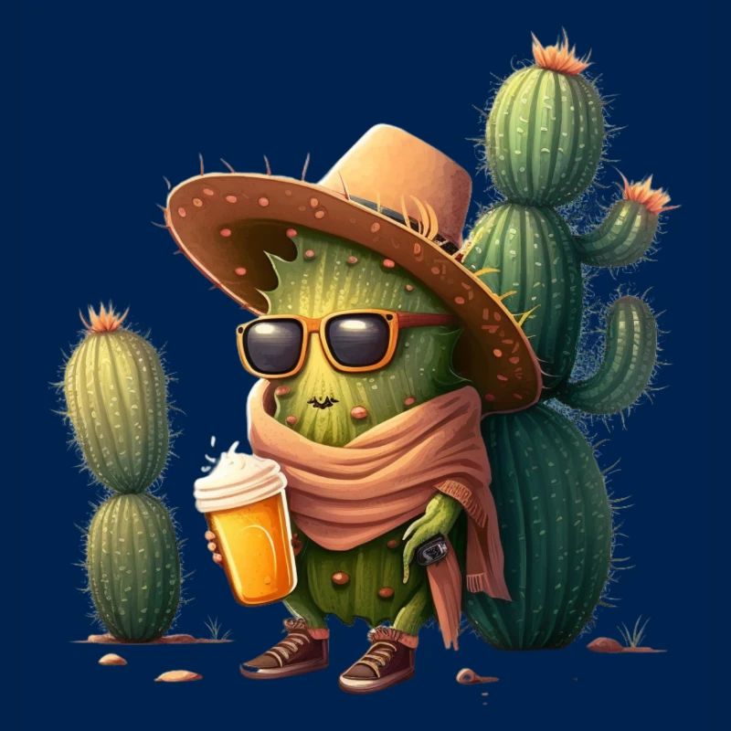 Cactus mexicain à la bière - drôle