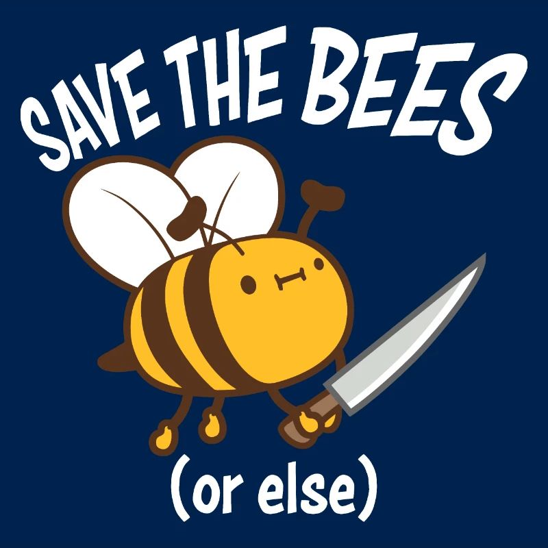 Save The Bees Or Else Knife Fun Cute Bee Beekeeper