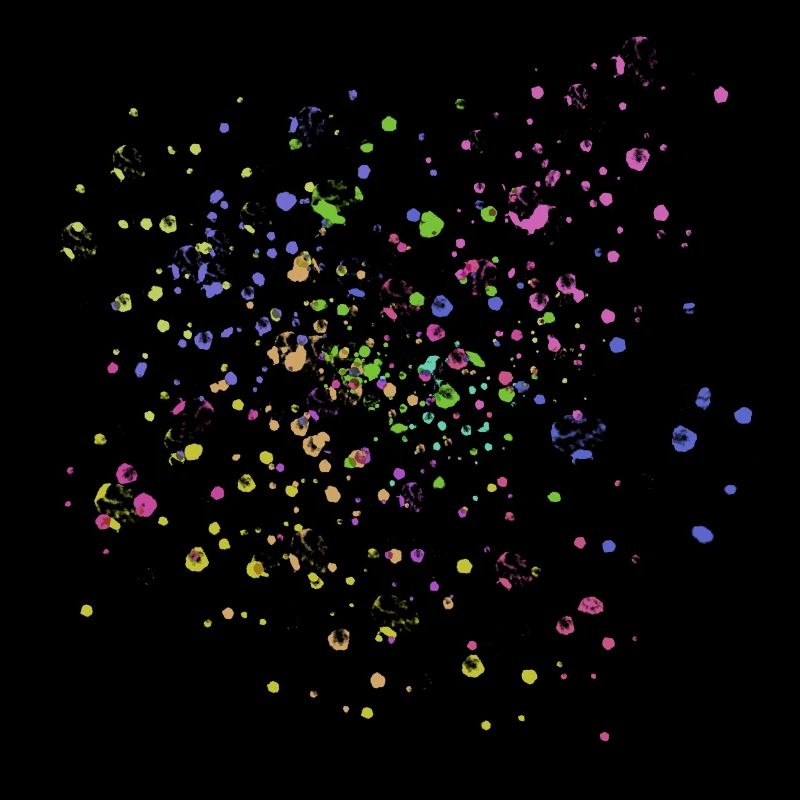 Fireworks splashes colored