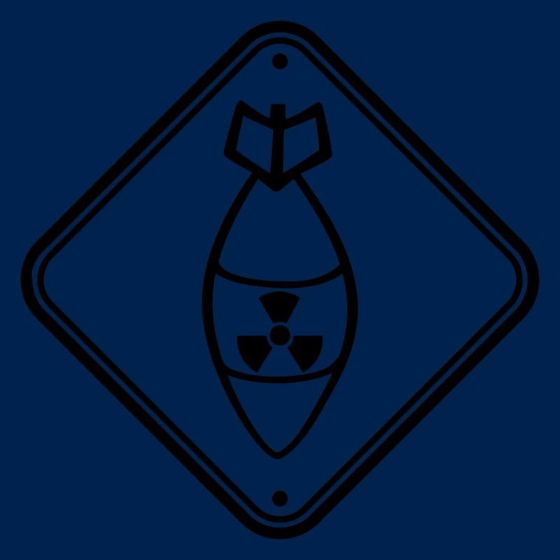 shield danger caution warning caution atomic bomb r