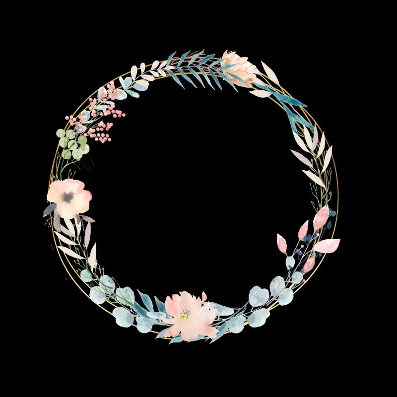 couronne de fleurs rose bleu doux collection de fleurs 2