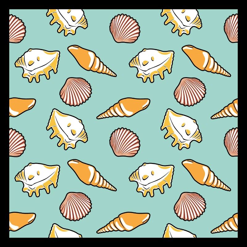Bright pattern with shells
