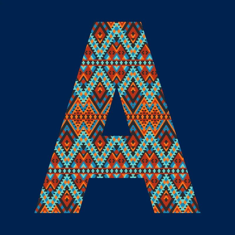 Buchstabe A- Boho-Design