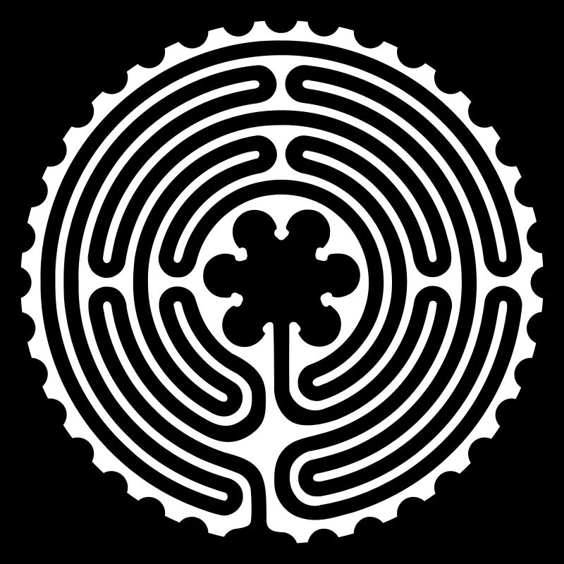 Labyrinth vector illustration color change possible