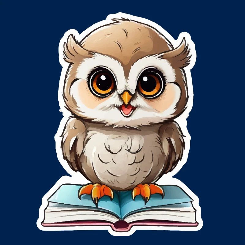 Eule lesen Bücher