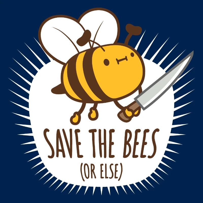 Rettet die Bienen oder sonst Messer Lustig Niedliche Biene Imker