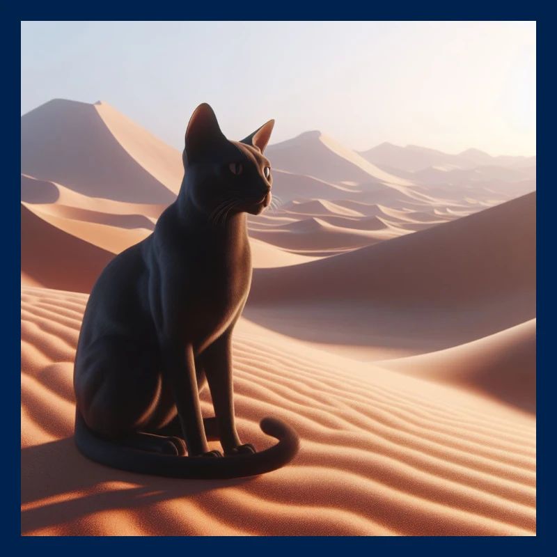 Eine echte Katze in der Wüste 1