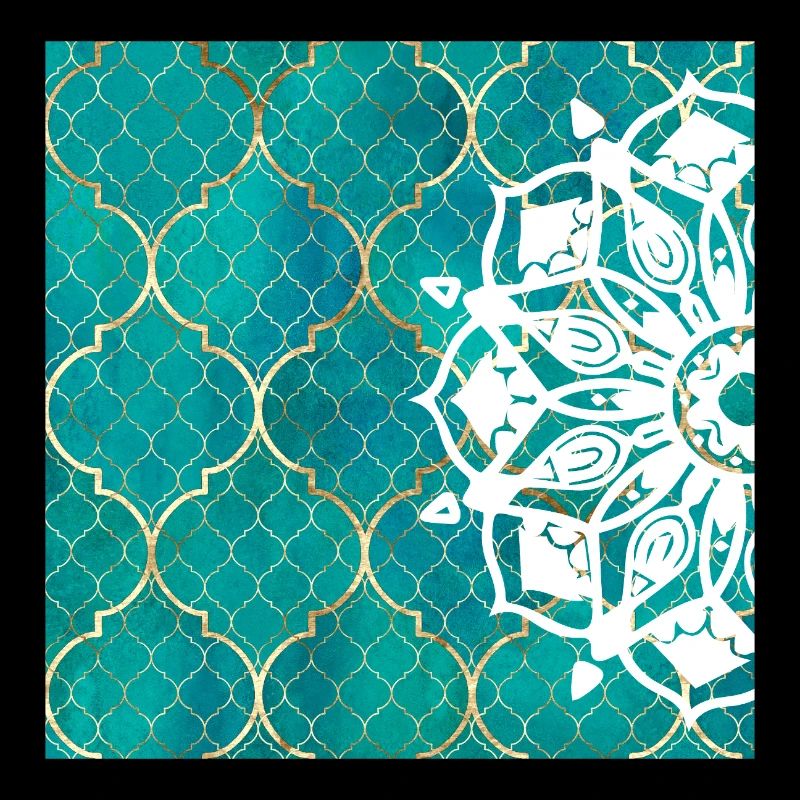 Teal Mandala Moroccan Art