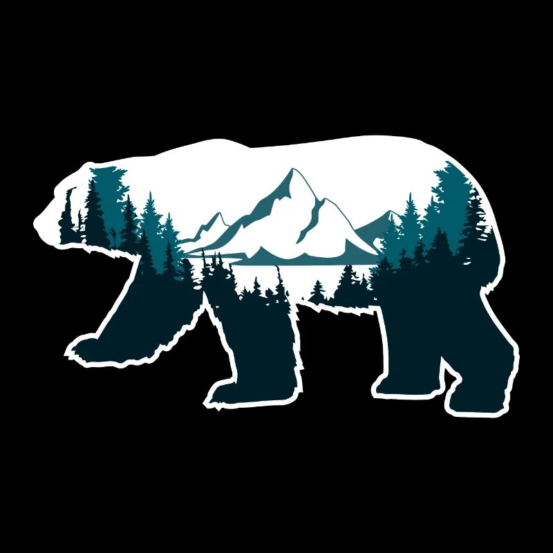 Double Exposure Animals Eisbär Geschenkidee