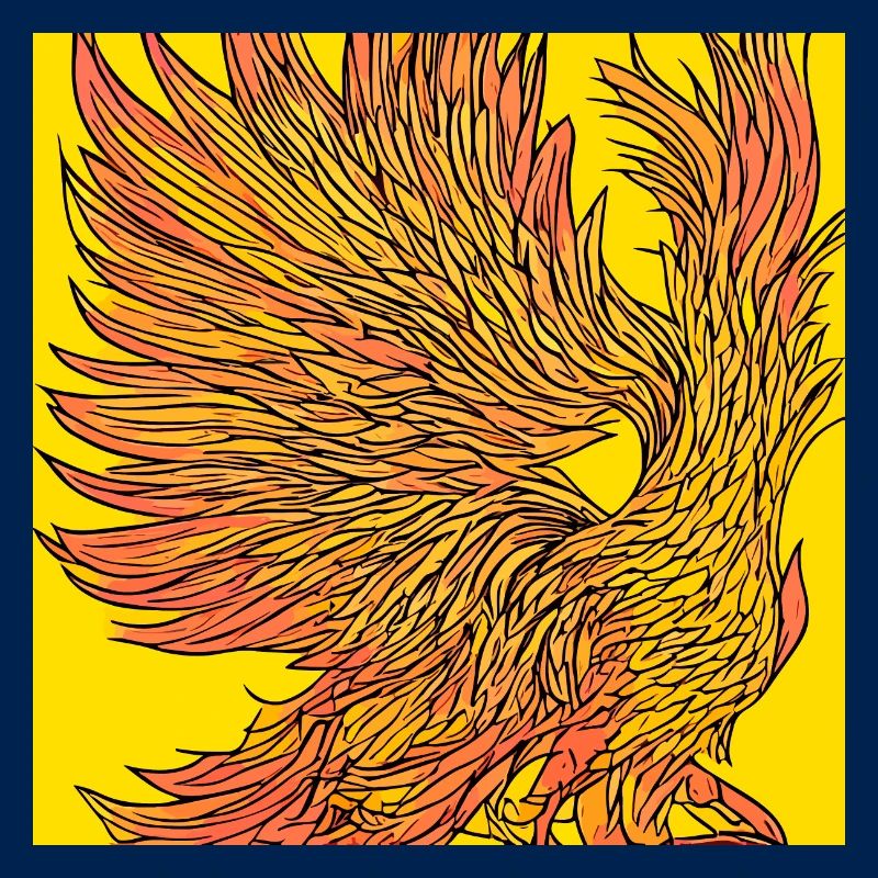 Illustration d’un phénix, style vectoriel