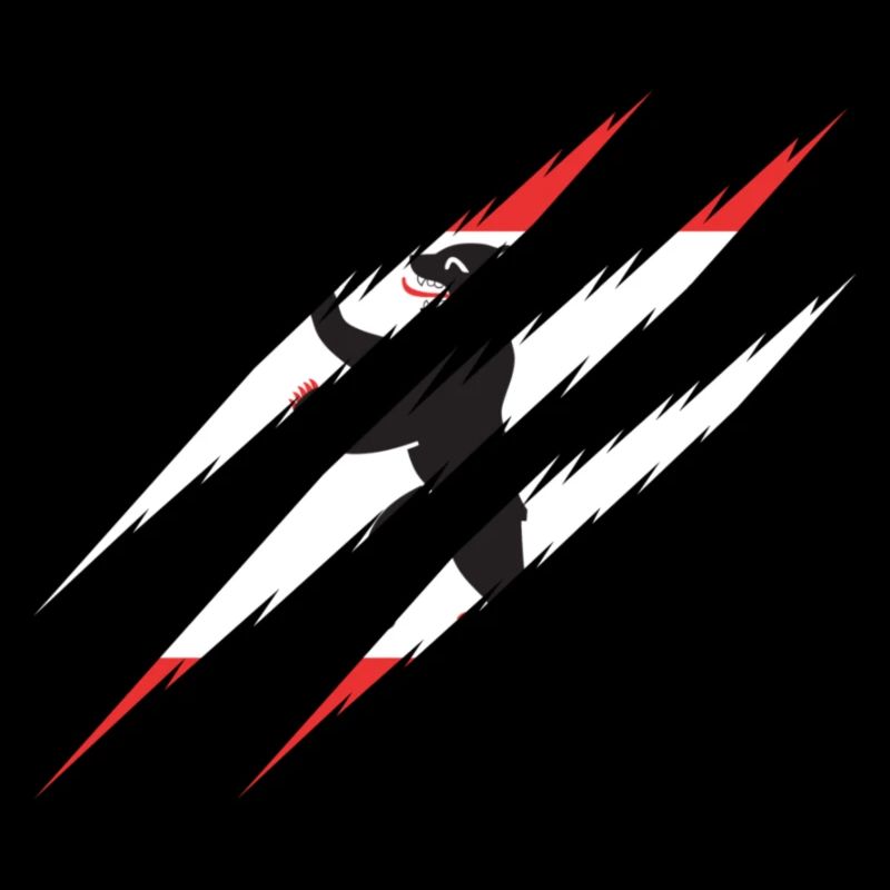 Berlin Flag Bear Scratching Claws Cut Cracks Crack B