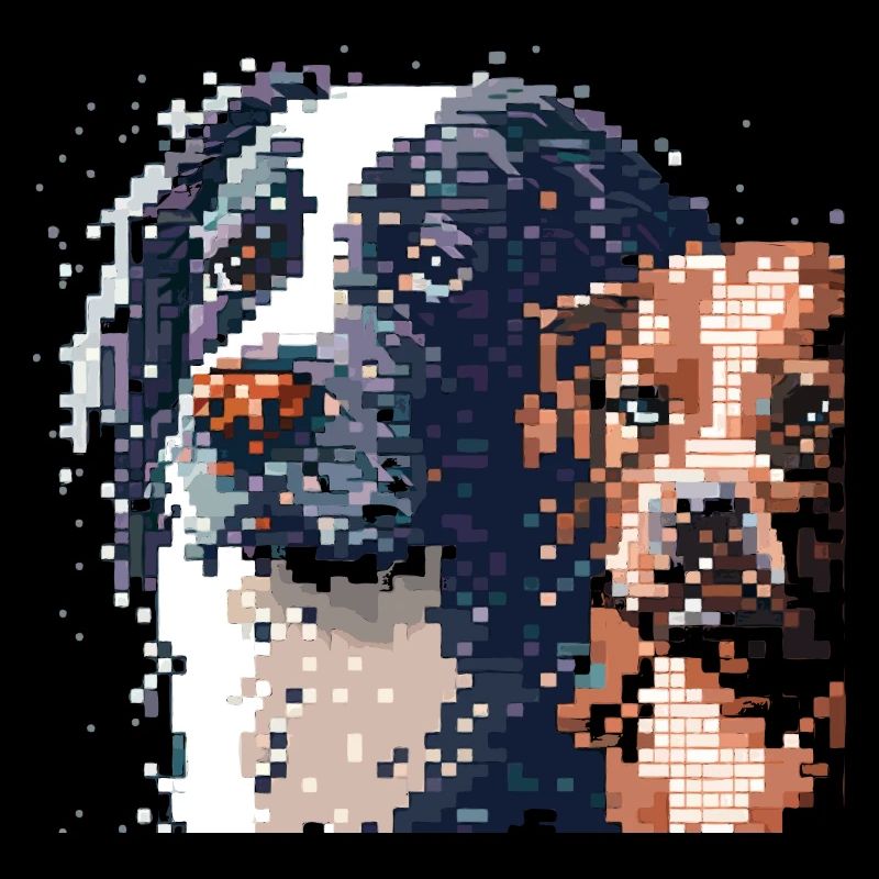 Dogs in pixel art