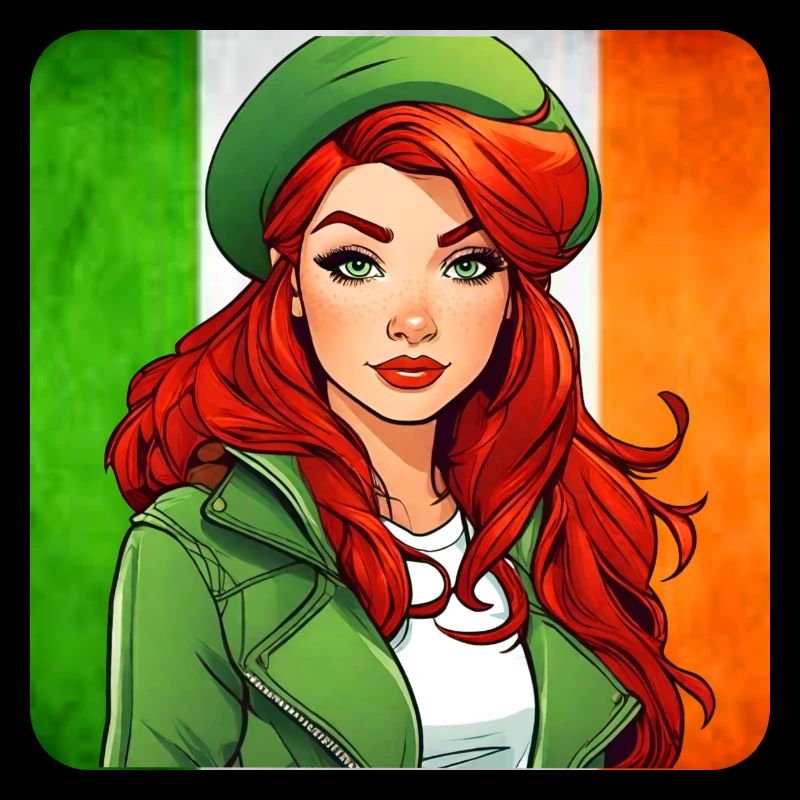 Cooles irisches rothaariges Mädchen