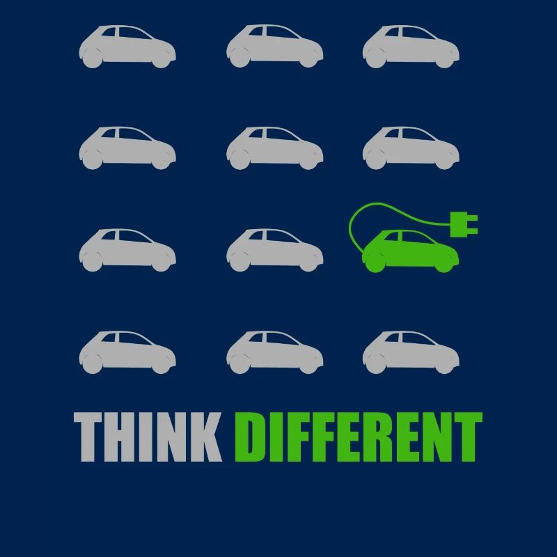 Think Different Elektroauto E-Auto Spruch I Klima