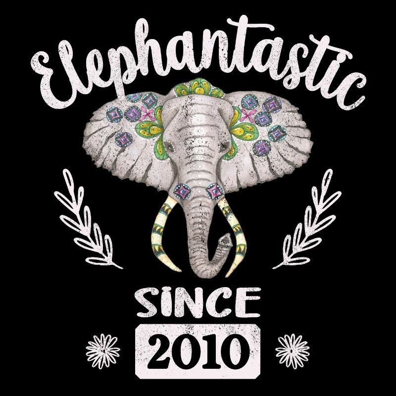 Elephantastic since 2010, Elefantenkopf geschmückt