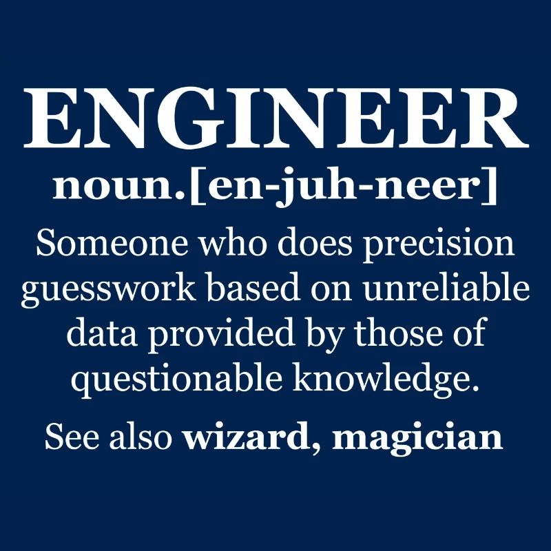 Funny engineer motif