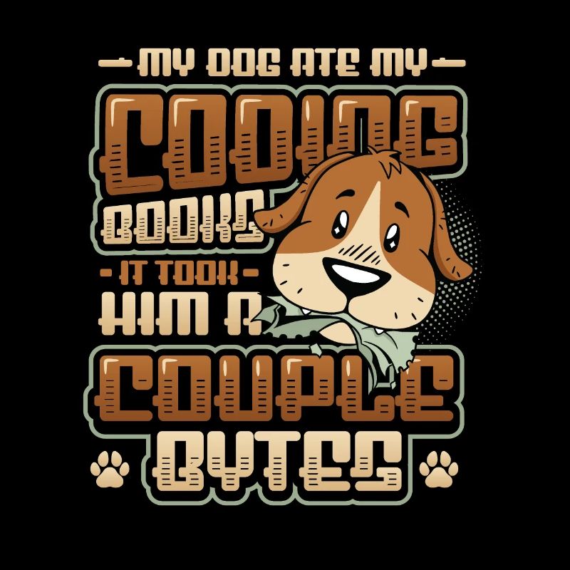 Dog Bytes Code Computer Joke Programming