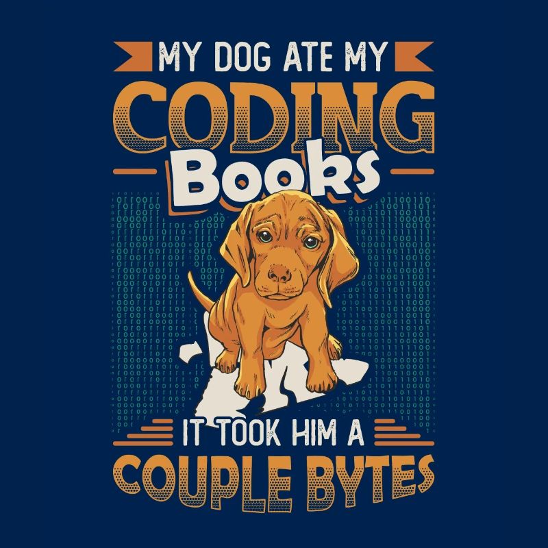 Dog Bytes Code Computer Joke Programming