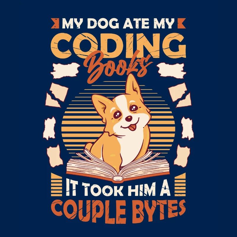 Dog Bytes Code Computer Joke Programming