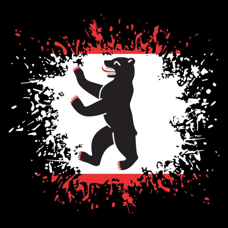 Drapeau, berlin, blot blot éclaboussures b