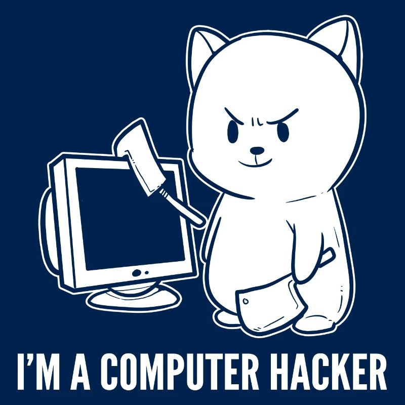 Computer-Hacker Lustiger Computer-Geek. Geschenk