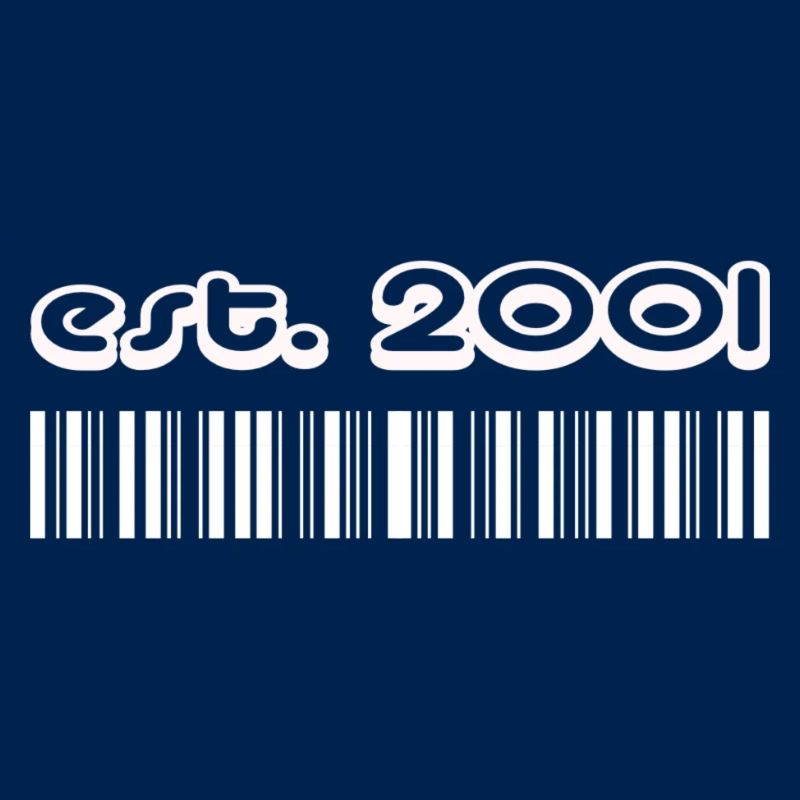 Barcode established 2001, geboren 2001