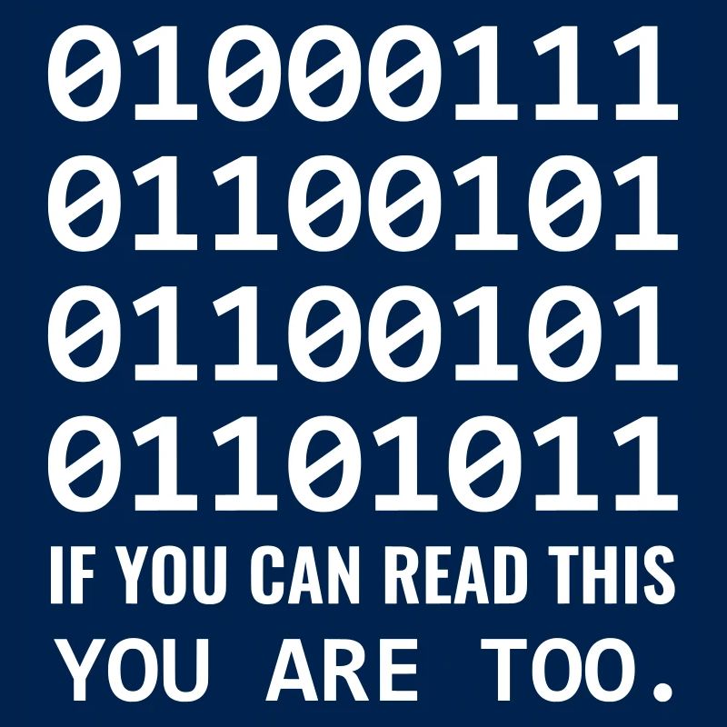 Geek in Binärcode Binär IT Informatiker & Nerd