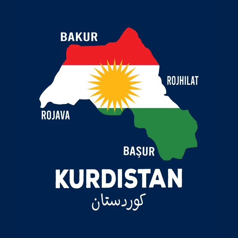 Kurdistan Flagge Bakur Bashur Rojava Rojhlt Newroz