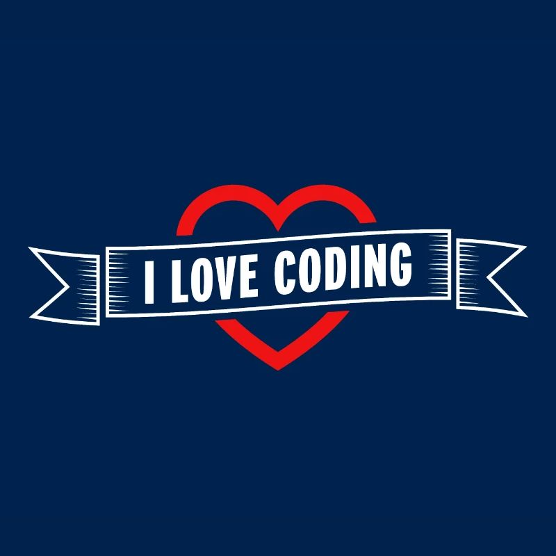 I Love Coding Heart | Gift for Programmer Son