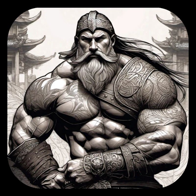 Stolzer Wikinger Krieger Germane