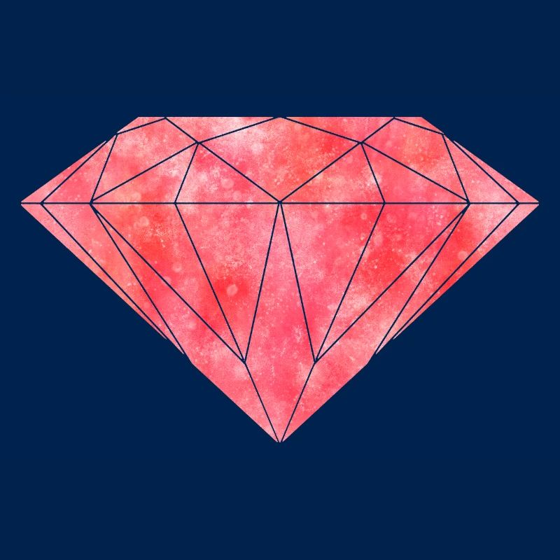 Red diamond ruby crystal gemstone