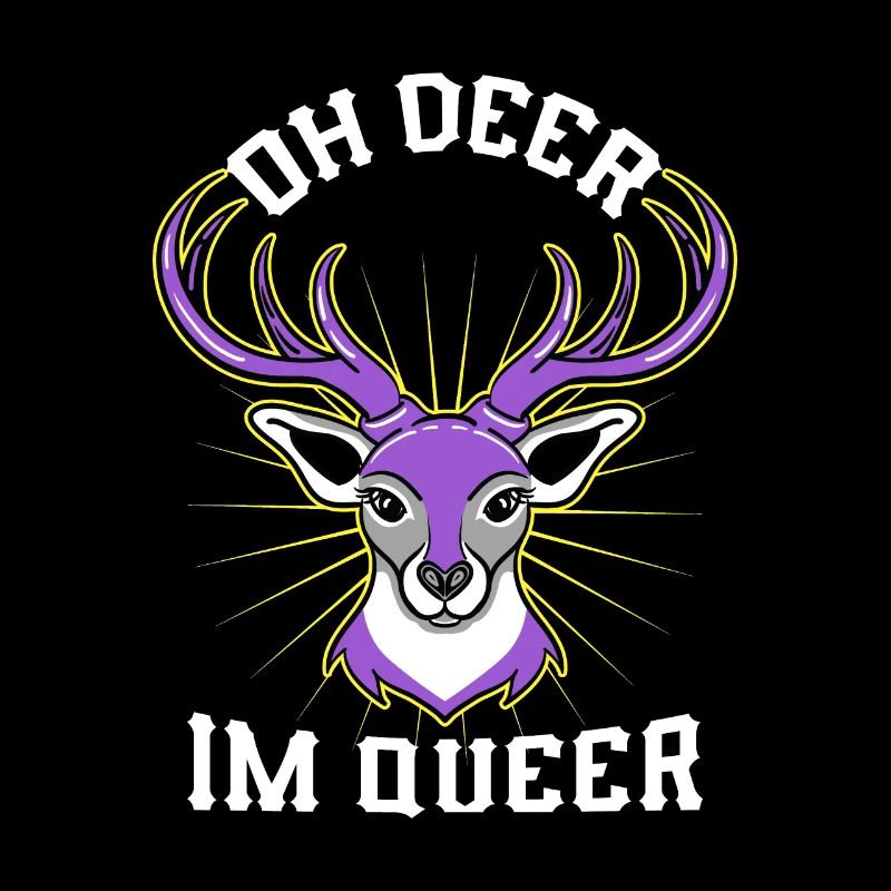 Oh Deer Im Queer Nonbinary Pride