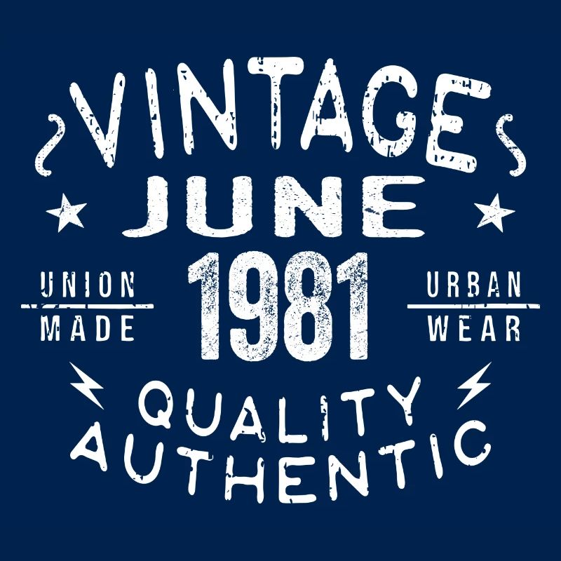 1981 Juni 1981 Jahrestag Juni 1981 Juni Geburtstag