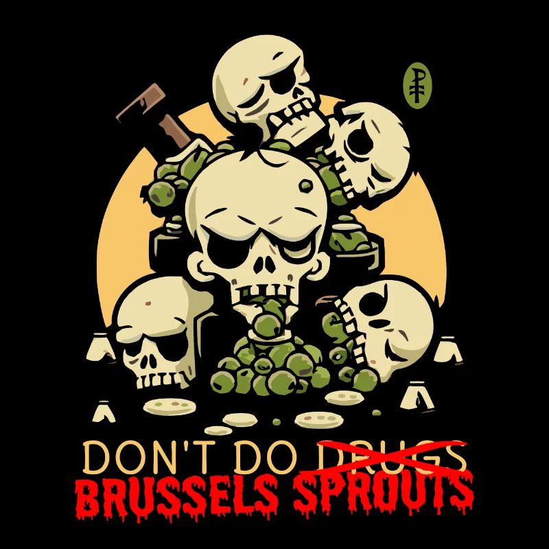 Disgusting Vegetable Skulls: Avoid Brussels Sprouts