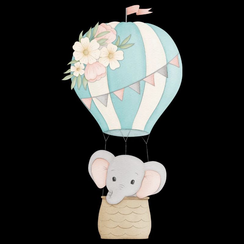 Elefant im Heißluftballon