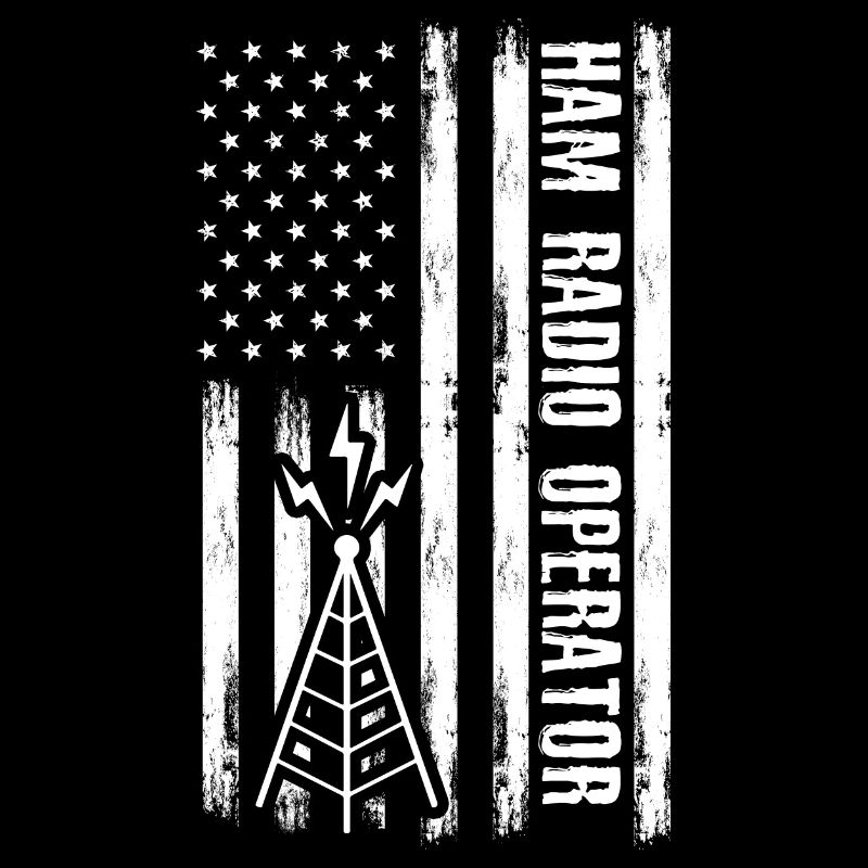 Patriotic Ham Radio Operator Morse Coding A Ham