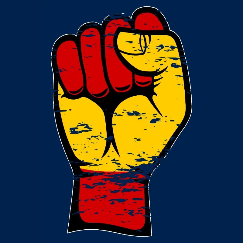 Poing de drapeau de l’Espagne utilisé