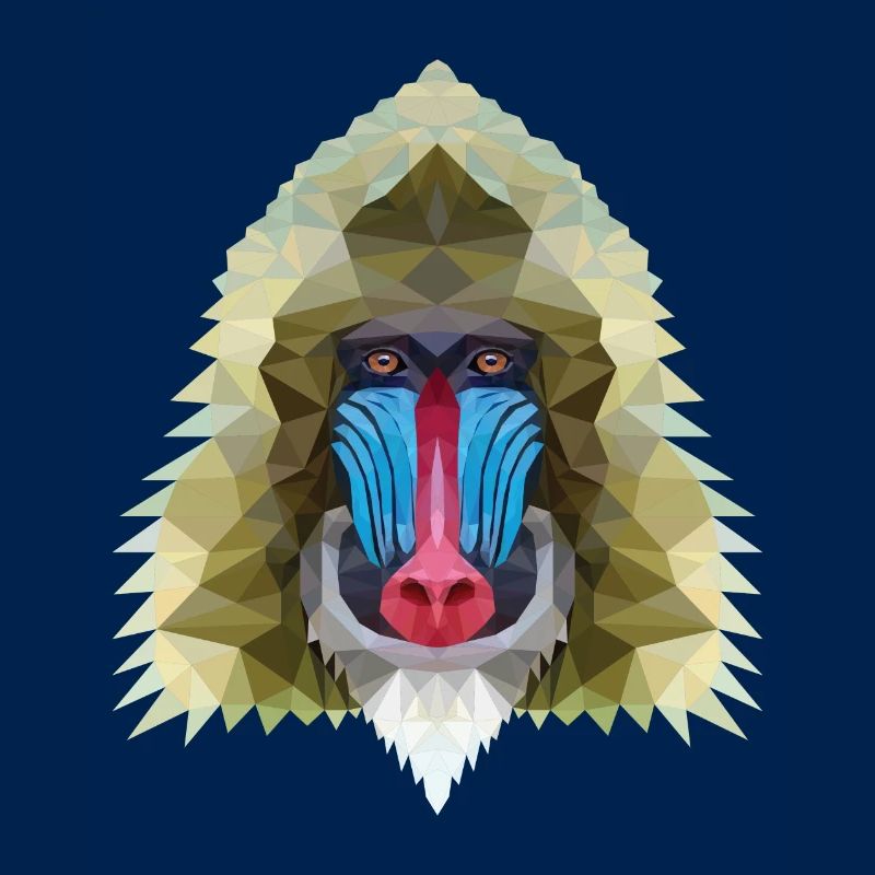 Cadeau de conception de polygone de singe