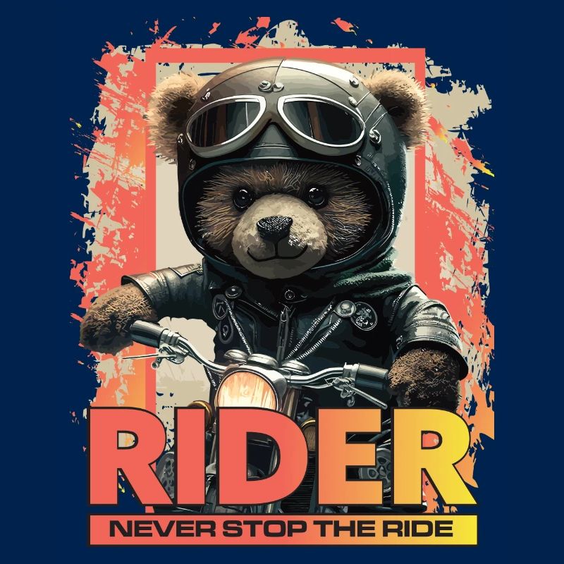 Motorcycle biker never break off the ride teddy bear