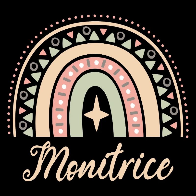 Cadeau Monitrice. Boho Rainbow monitrice.