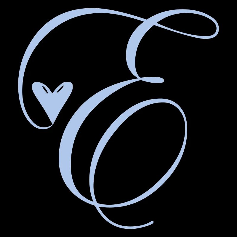 Monogram E Heart Vine