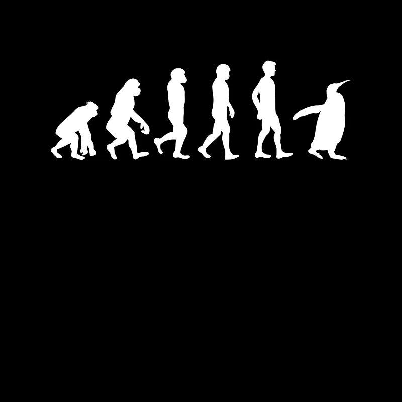 Evolution Penguin T-Shirt Gift