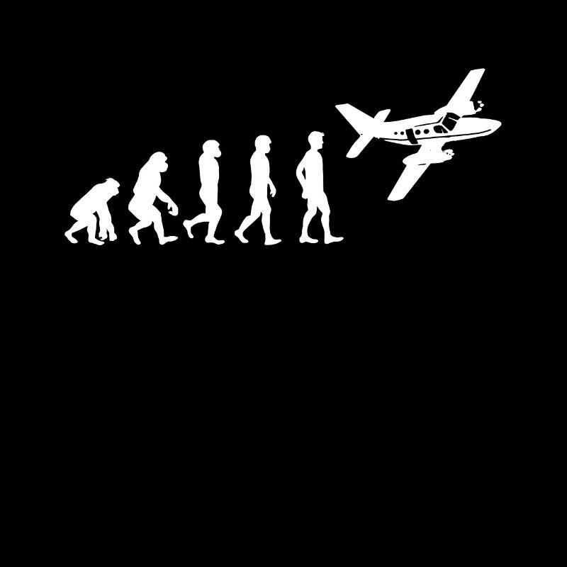 Evolution Flugzeug Flieger Pilot T-Shirt Geschenk