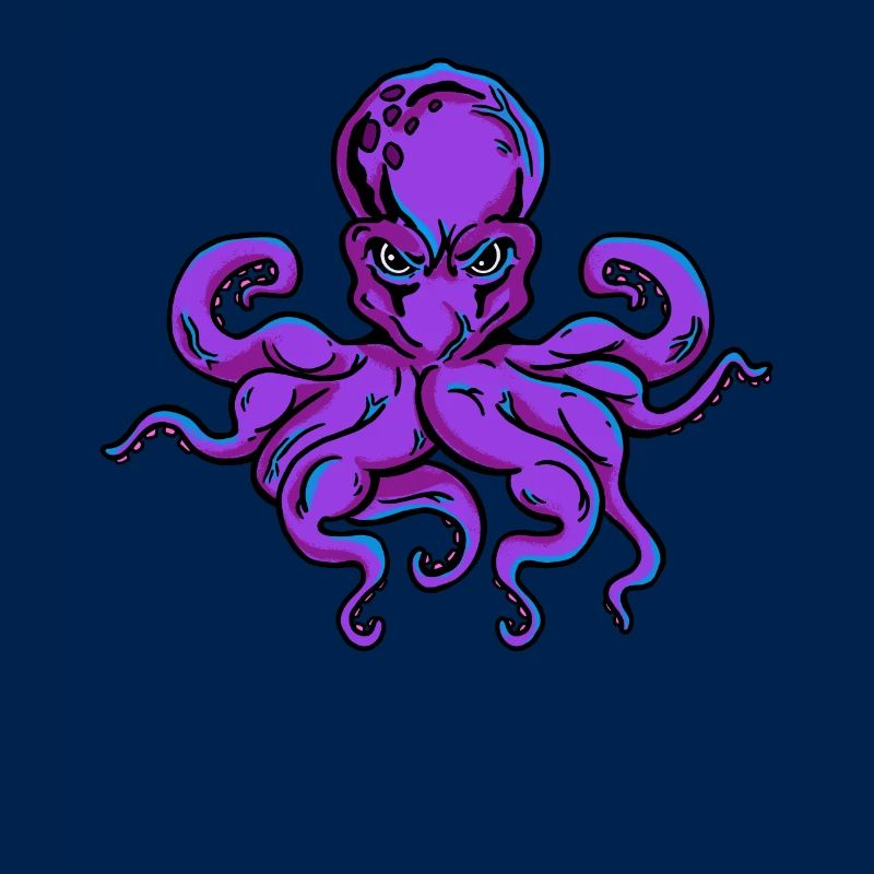 Muskulöse Krake - lustiges Eignungs-Devilfish-Tier