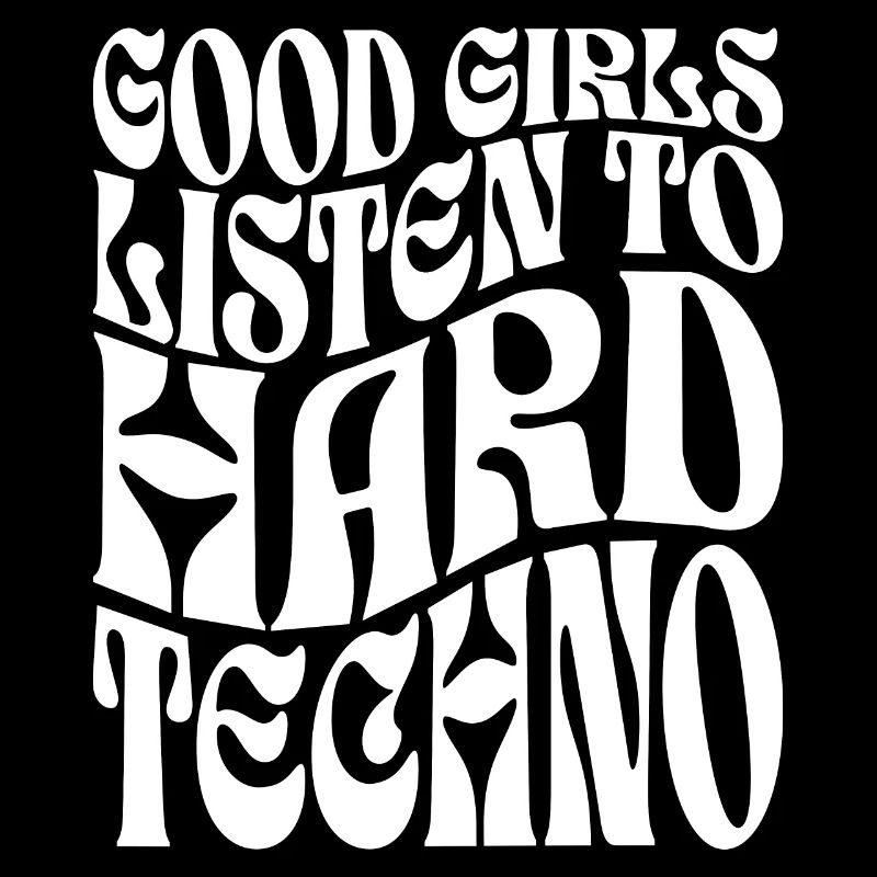 Mädchen hören Hard Techno EDM