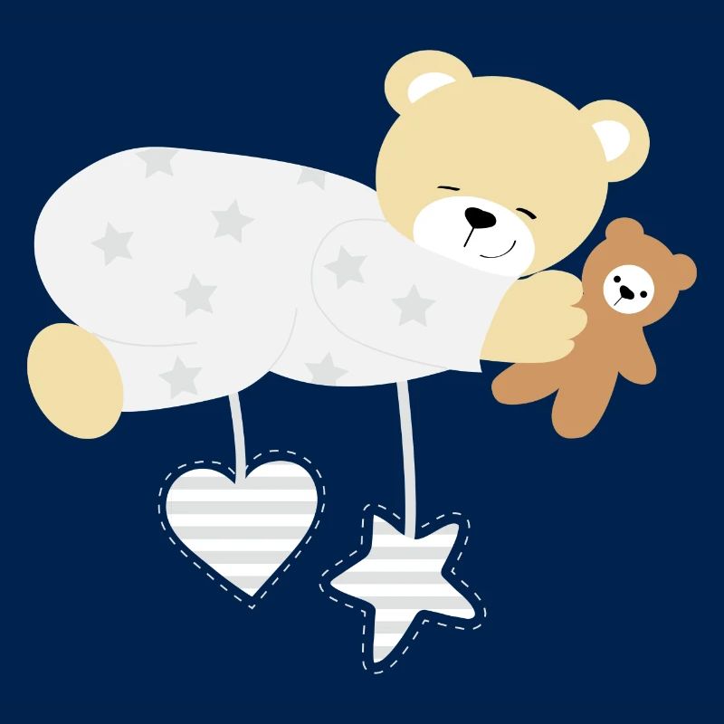 sleeping bear with teddy