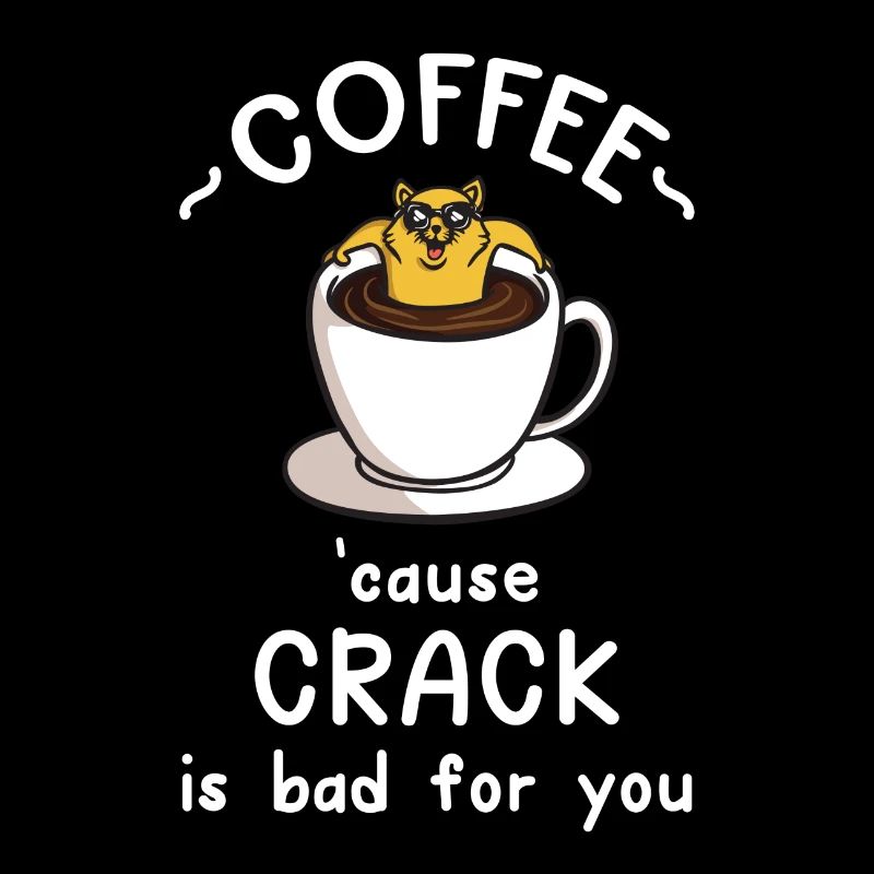 Lustige Comic Katze Koffein Kaffee Kaffeetrinker