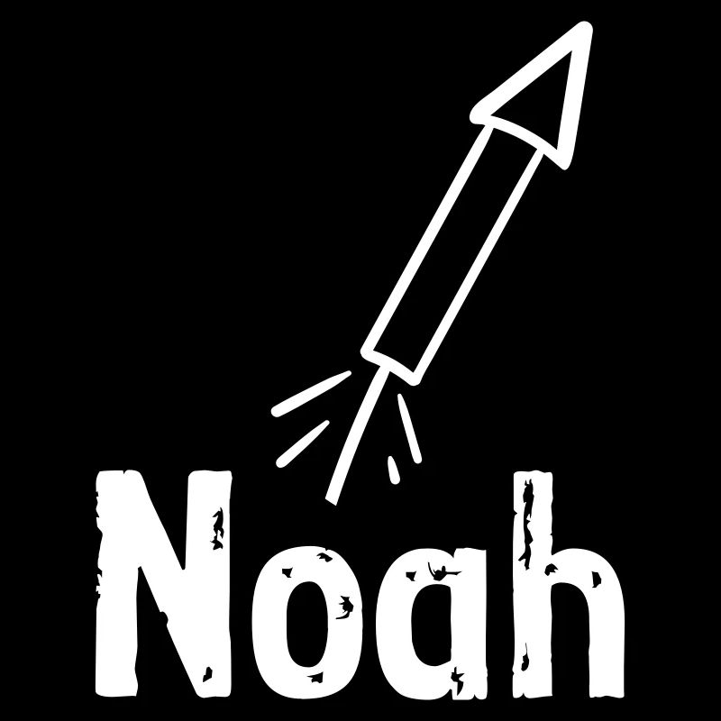 Lettrage NOAH avec fusée VECTOR