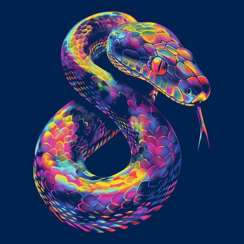 Boule Python serpent Pop Art